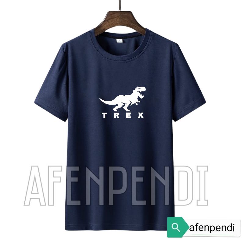 kaos pria oblong dewasa TREX DINOSAURUS ukuran baju s m l xl xxl xxxl