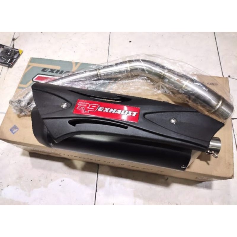 KNALPOT RACING R9 EXHAUST NMAX 155 New, 150 old, Vario 150 2018, Aerox 155 new ORIGINAL R9 100% FULL