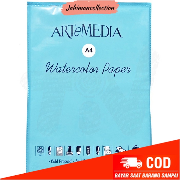 

✨ BISA COD ✨ Watercolor Paper Artemedia A4 200 gsm (1 pack = 12 lembar)