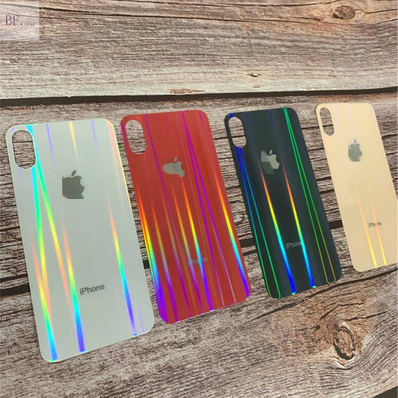 Pelindung Layar Tempered Glass Aurora Warna-Warni Untuk Iphone 11 12 13 Pro Max X Xr Xs Xsmax 7 8 Plus