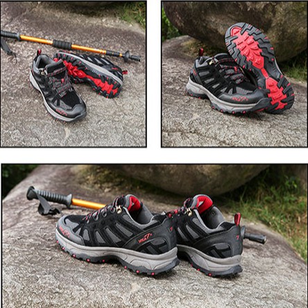 Sepatu Gunung Snta 434 Black Red - Sepatu Hiking/Camping/Adventure