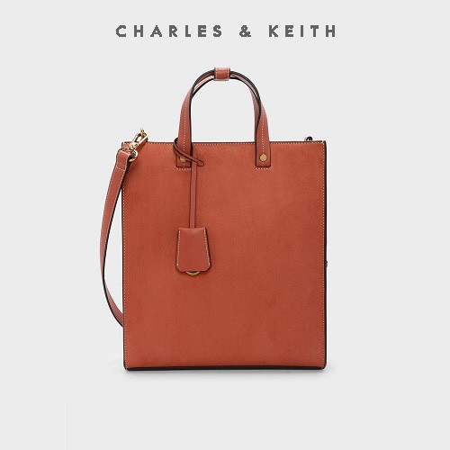 TAS SELEMPANG WANITA CHARLES & KEITH TOTE BAG CNK-4352 ORANGE ORIGINAL IMPORT BATAM TERMURAH