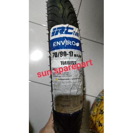 BAN DEPAN IRC TUBLES 250/17 ATAU 70/90/17  SUPRA LAMA SUPRA X125 KHARISMA REVO FIT REVO ABSOLUTE REVO LAMA BLADE JUPITER Z VEGA R  VEGA ZR JUPITER Z BURHAN DAN SEMUA  MOTOR BEBEK