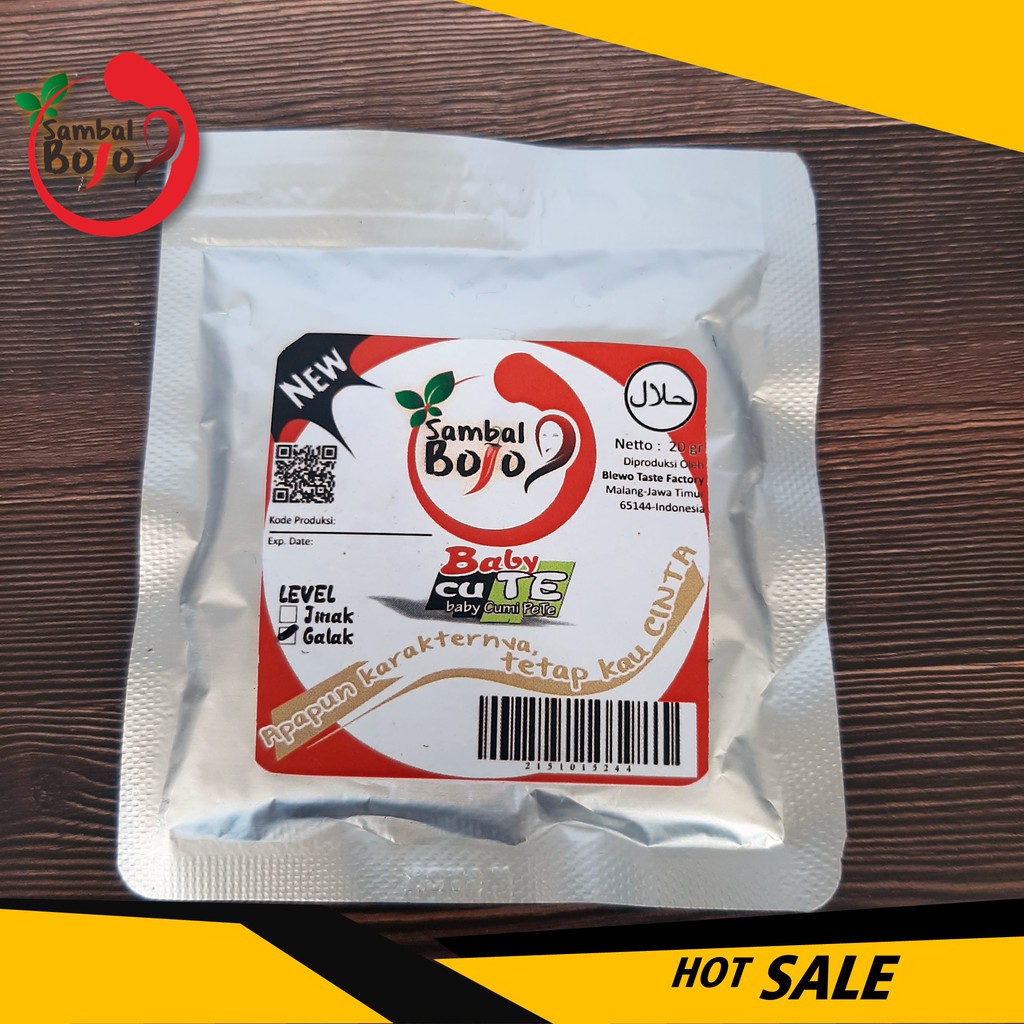 Sambal Viral Sambal BABY CUmi peTE (Bojo BABY CUTE) Sambal Kemasan Sachet 20gr