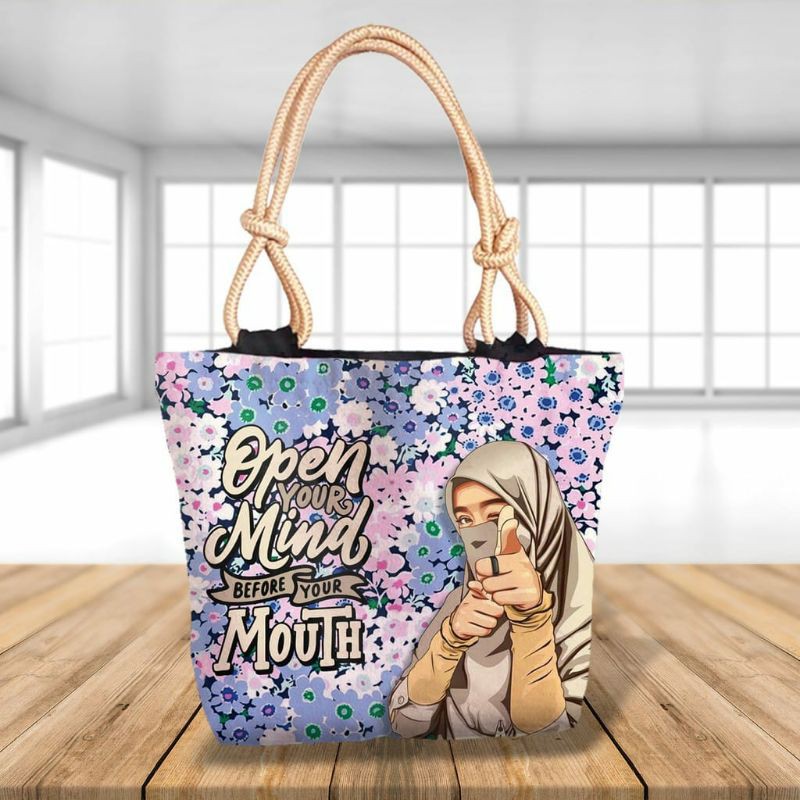 TAS MUSLIMAH MURAH TOTEBAG TALI SUMBU TAS KEKINIAN TERBARU