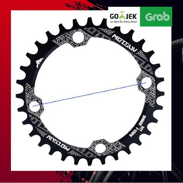 SPAREPART SEPEDA GUNUNG LIPAT MINION MTB - MOTSUV Gigi Sprocket Sepeda Aluminium Round 32T - 104BCD
