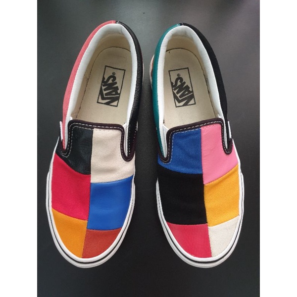 slip on vans multicolor