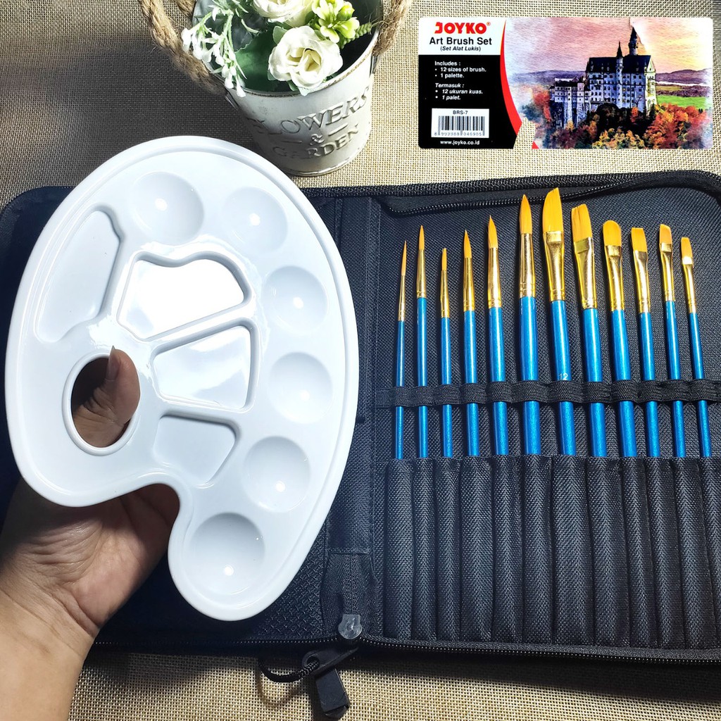 

Joyko Kuas Lukis Palet Set BRS-7 Alat Seni BRS7 Art Brush Pallete ORI