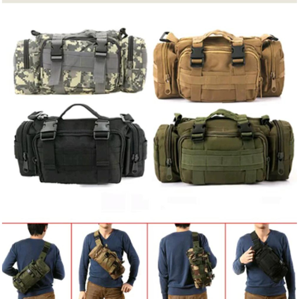 Tas Selempang Tactical Army Pria Sling Bag Condura Slingbag Tentara Green Beret Import