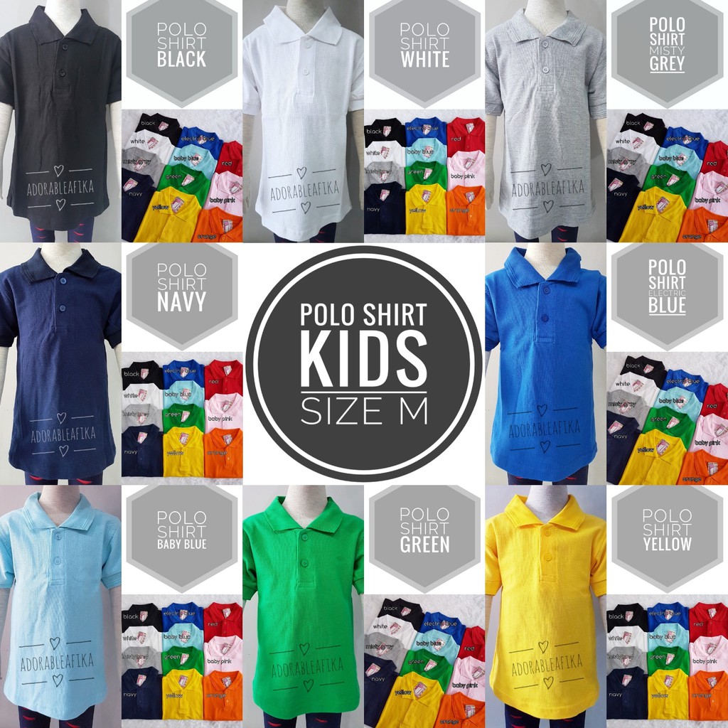 SIZE M POLO  SHIRT ANAK  KAOS  KERAH ANAK  2 4 tahun  