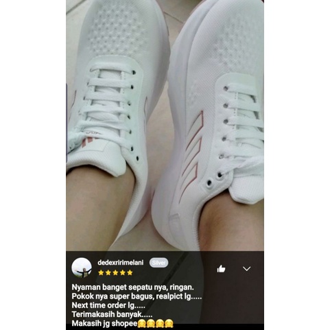 BAYARDITEMPAT Sepatu adidas zoom wanita putih laris olahraga sport joging senam zumba aerobik wanita