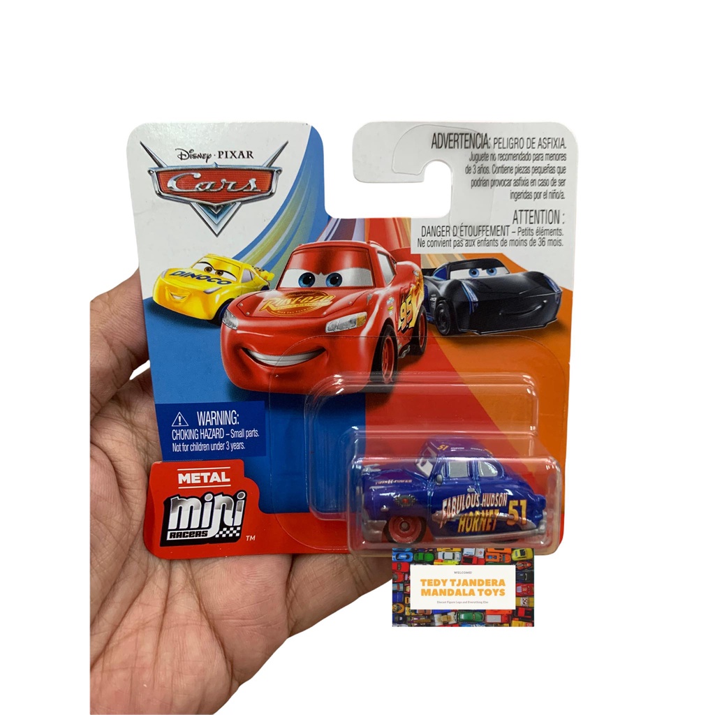 disney pixar cars mini racers fabulous hudson hornet 51   4 cm