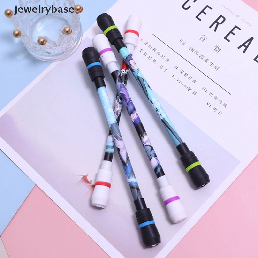 (jewelrybase) Pulpen Gel Dengan Lampu Led Bisa Berputar Untuk Pelajar