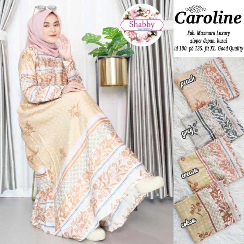 DRESS SYARI BAHAN MAXMARA CAROLINE
