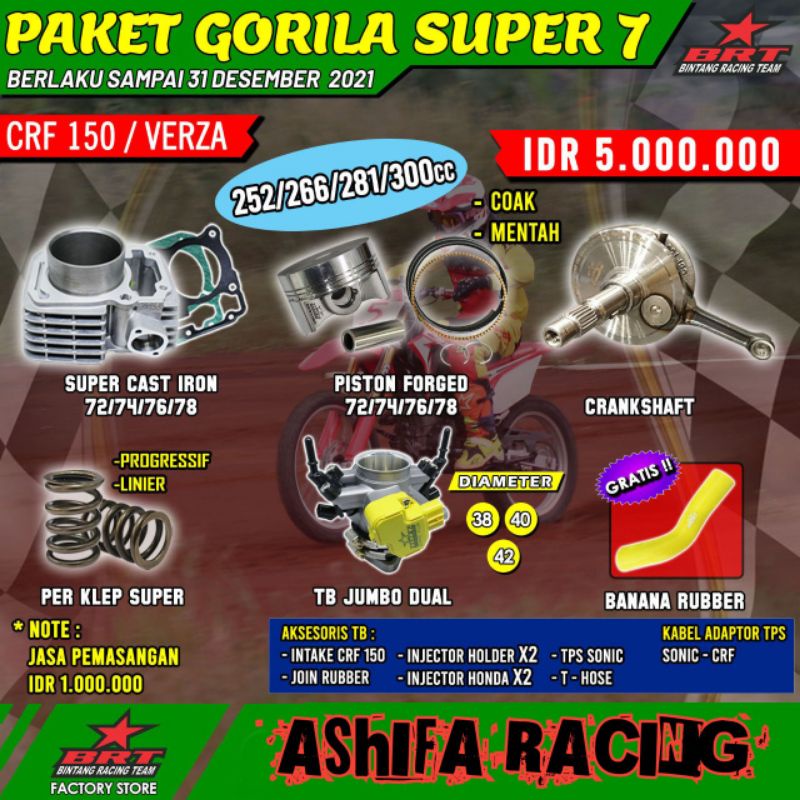PAKEt GORILA SUPER 7 BRT CRF150 & VERZA