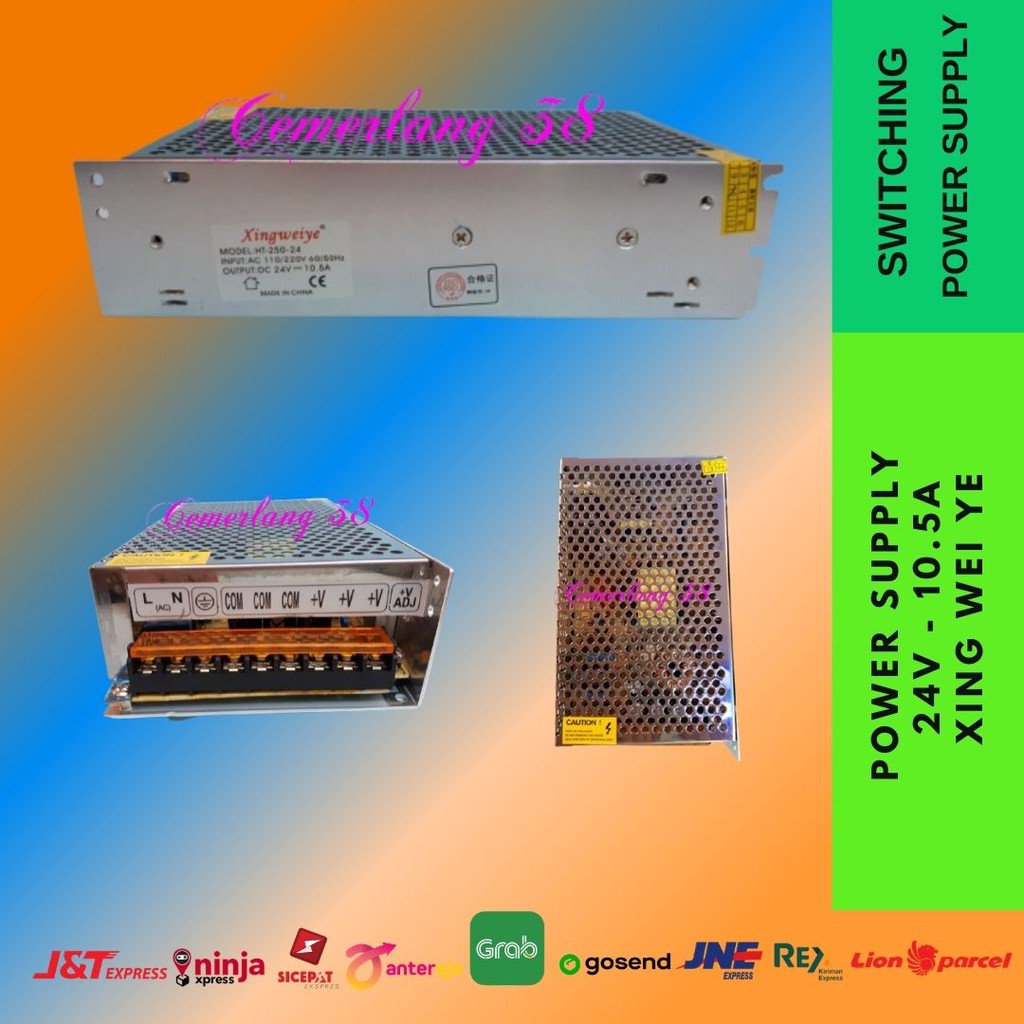 AC DC Charger 24V 10.5A - Switching Power Supply Jaring 24 V 10 A 250 W 24volt 10amper 250Watt