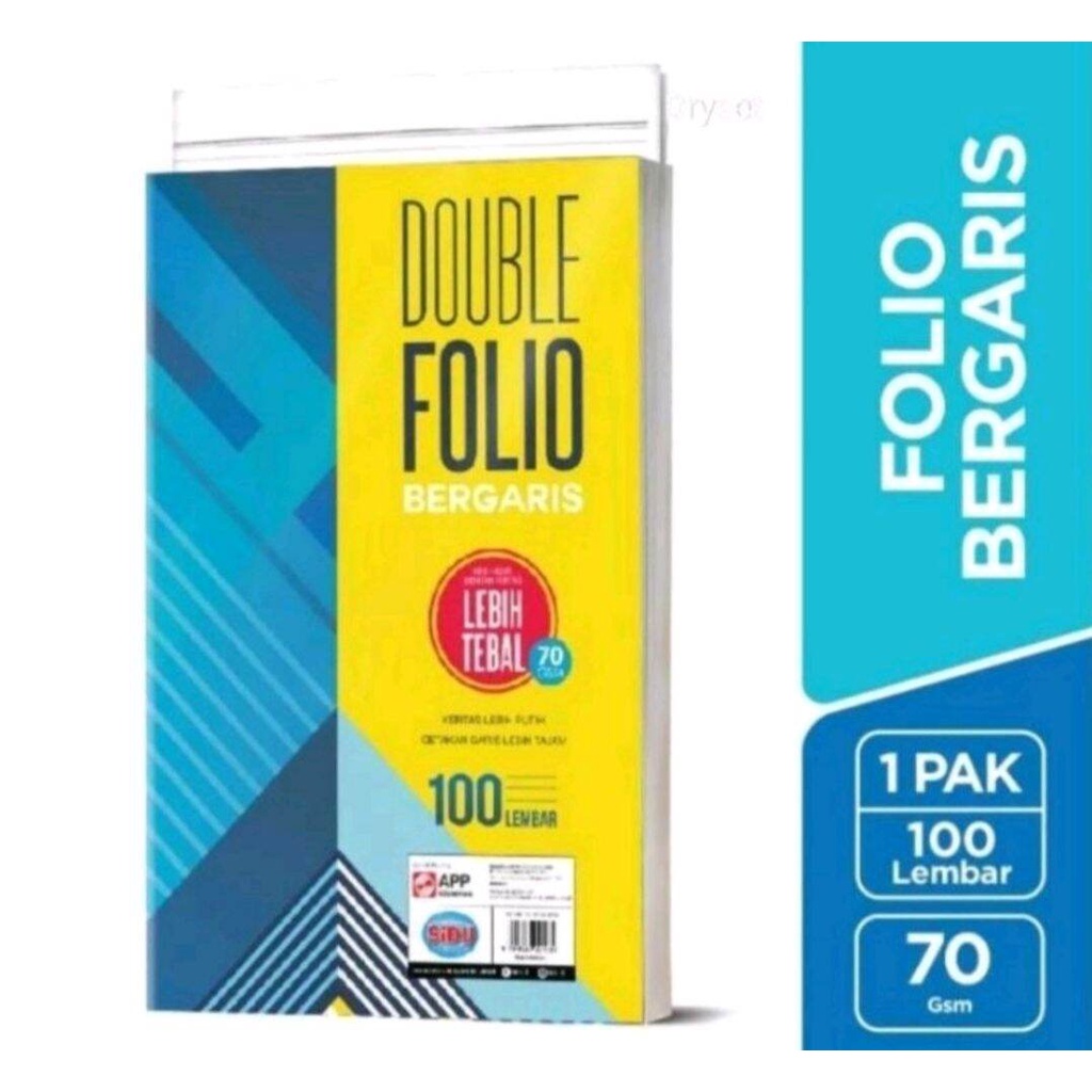 

100 lembar Kertas Double Folio Bergaris SIDU/ Sinar Dunia