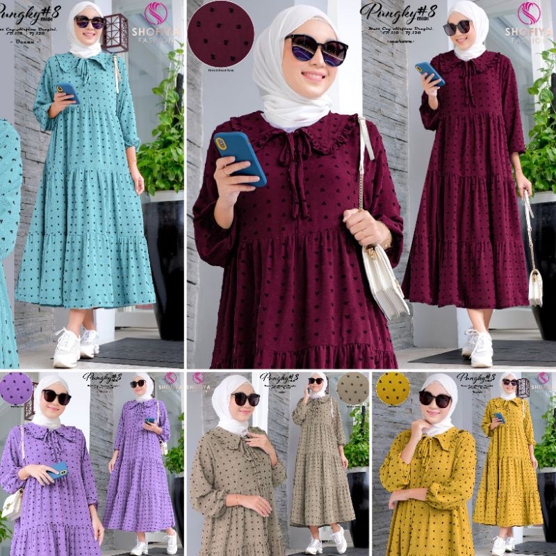 PUNKY MIDI/MIDI DRESS/MIDI DRESS BUSUI BEST SELLER/MIDI DRESS CRINKLE AIRFLOW/MIDI DRESS TERBARU/OOT