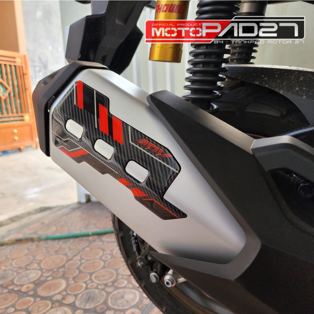 stiker cover knalpot honda ADV 160 carbon resin premium