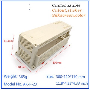 Din rail box enclosure housing kotak project elektronik 300x110x110 mm