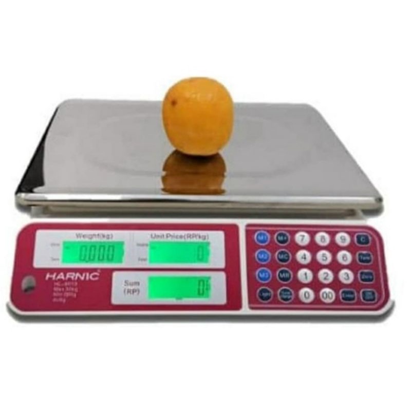 Timbangan Digital HARNIC HELES HL8013 with Price - Laundry Buah Paket Dengan Fungsi Kalkulator