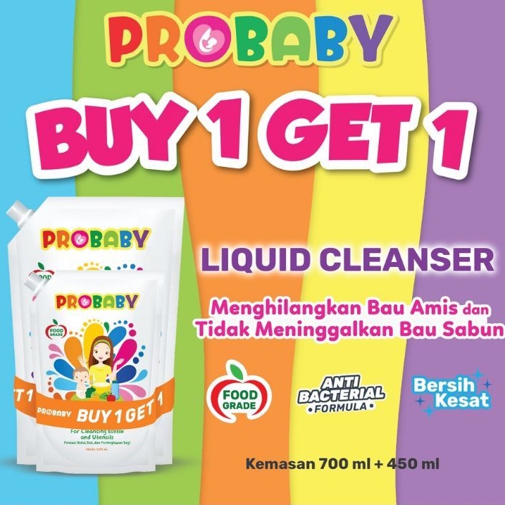 PROBABY Liquid Cleanser 700 ml FREE 450 ml ProBaby Sabun cuci botol susu