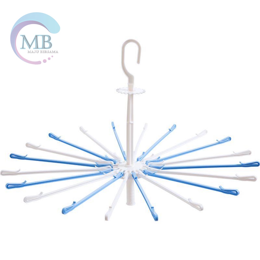 RT88 folding hanger gantungan jemuran baju bayi putar 360 derajat 20 stick pengait MB2941