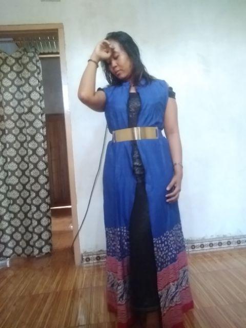 Maxi Cardi Batik Wanita Motif Parang Tumpal Modern Warna Premium Kardigan Exclusive