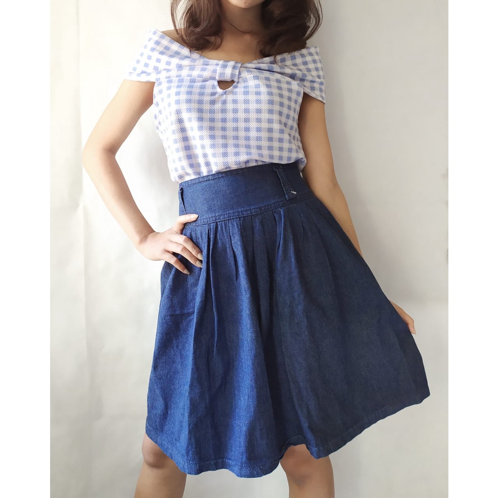 PRELOVED Set Atasan dan Rok Jeans Wanita