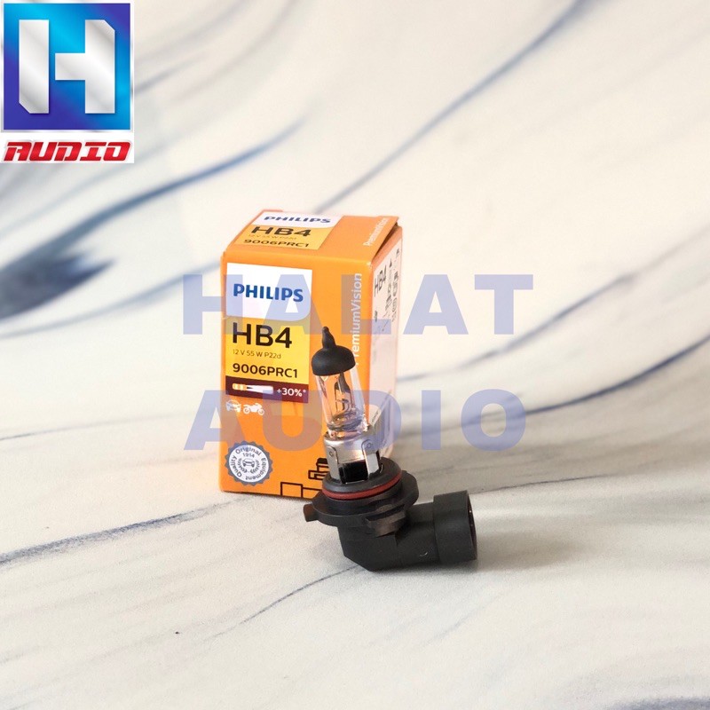 Bola Lampu Halogen Standard Original Philips HB4 12V 12 Volt 55W 55 Watt Premium Vision