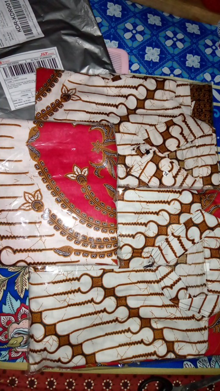 Batik Couple Keluarga Sania Ruffle Ori Ndoro Jowi Dnt Sogan