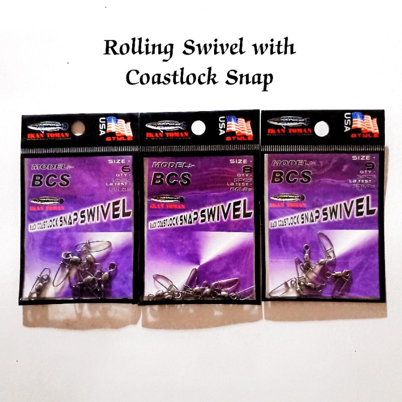 Rolling Swivel with Coastlock Snap merk Ikan Toman