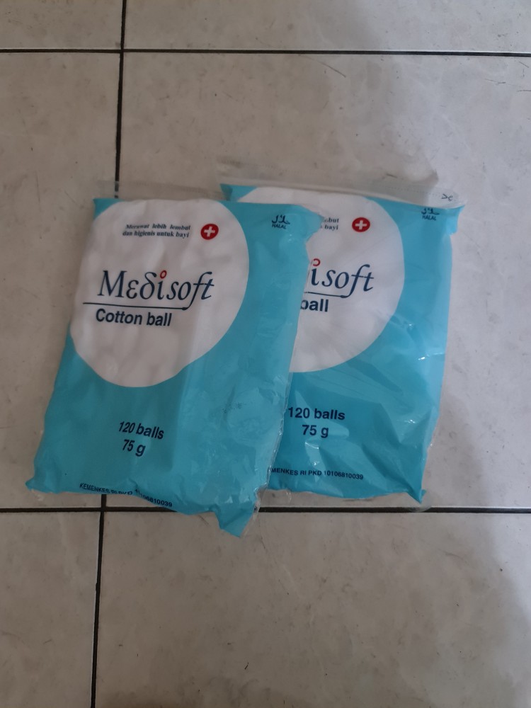 Medisoft Cotton Ball / Kapas Bulat Biru ( 1pack )
