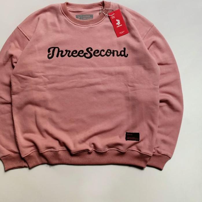 SWEATER 3SECOND WANITA LENGAN PANJANG TANPA HOODIE JAKET DISTRO BASIC ORIGINAL CREWNECK CEWEK <
