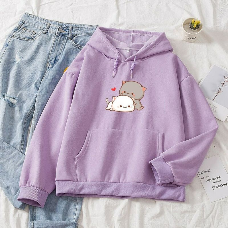 S - XXXXXL(6XL) Hoodie CUTE PENTOL PEACH GOMA (Pilih Motif) Jaket Couple BIGSIZE JUMBO Cartoon Lucu Cat kucing Pria Wanita Karakter mochi mochi BIGSIZE Jumbo