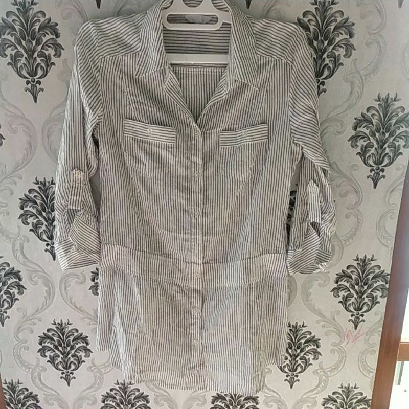 TUNIK WANITA MOTIF SALUR BAHAN KATUN ADEM