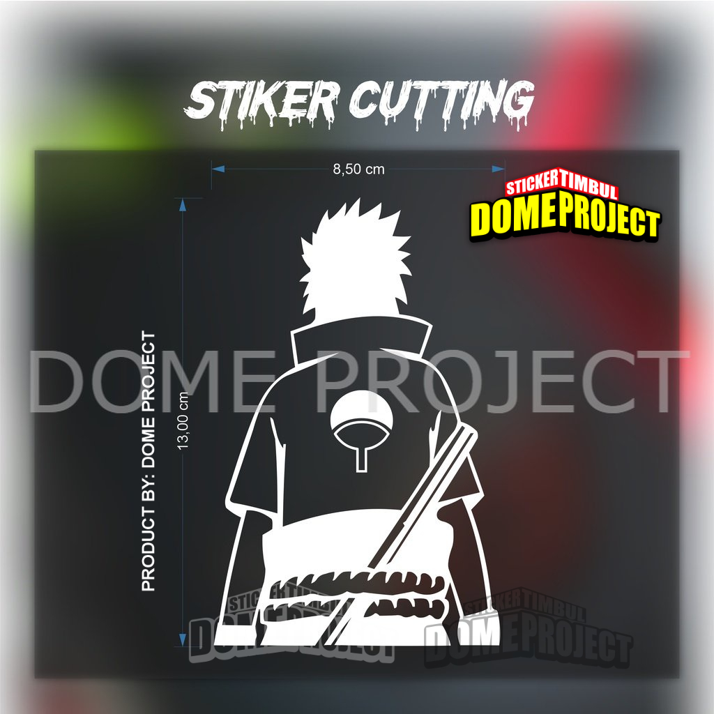 STIKER CUTTING ANIME SASUKE PREMIUM GRADE 2 VARIAN WARNA