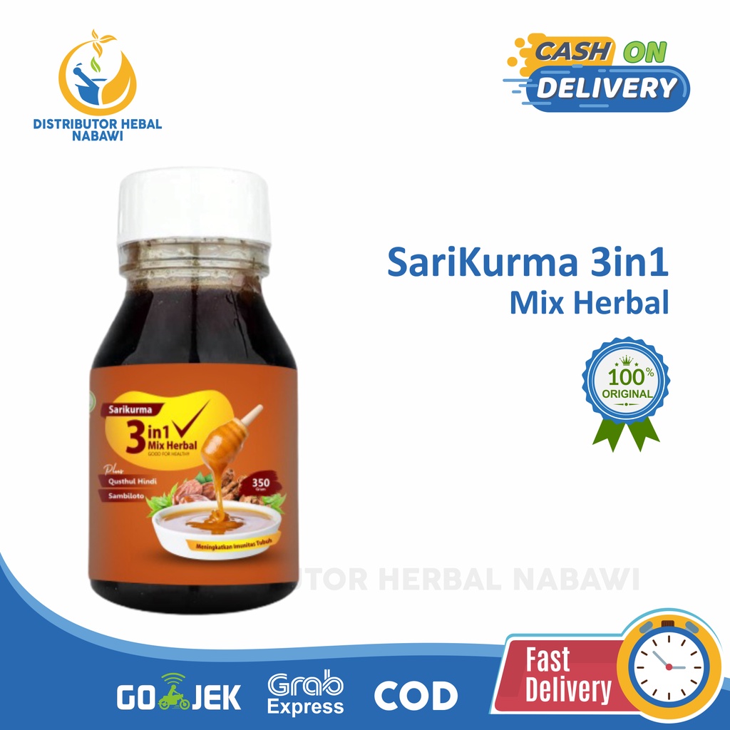 

Sarikurma 3 in 1 Qusthul Hindi Mix Herbal 350gr