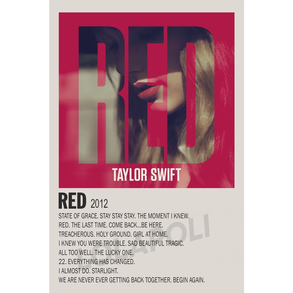 Poster Cover Album Red - Taylor Swift