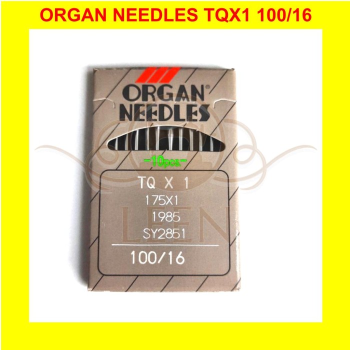 Jarum ORGAN Needles TQx1 16 Ori Japan TQ X 1 Mesin Pasang Kancing LEEN