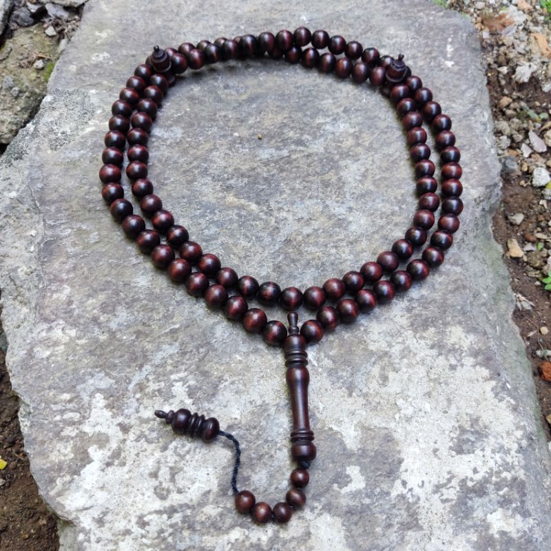 Tasbih kayu bertuah stigi wulung 12mm 99 butir