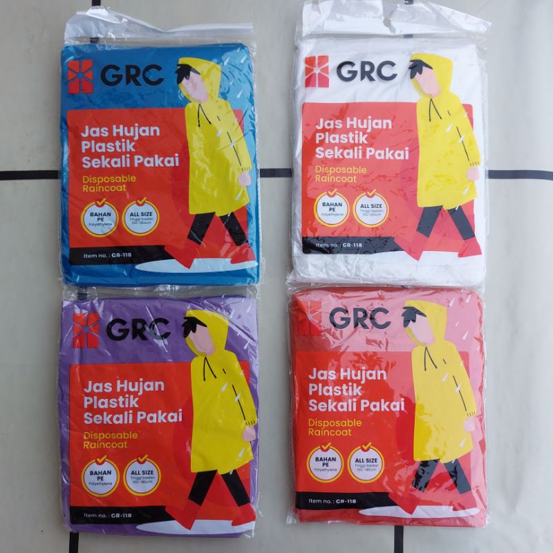 Jas Hujan Plastik Lebar Disposable Raincoat Mantel Travelling