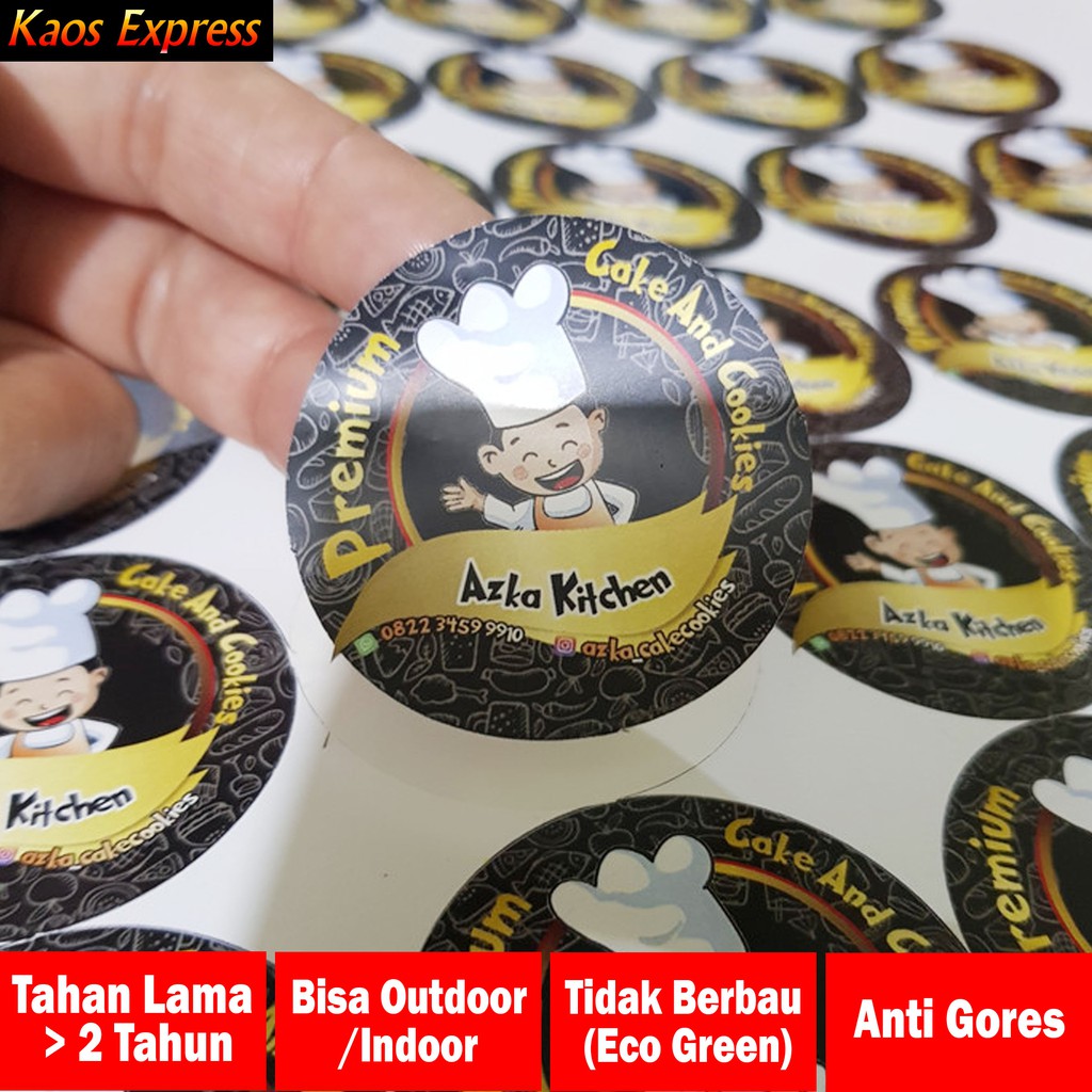 

Stiker produk makanan & minuman - Bahan Vynil - Segala Bentuk - Langsung jadi - A3 Size - MINIMAL ORDER 2 LEMBAR