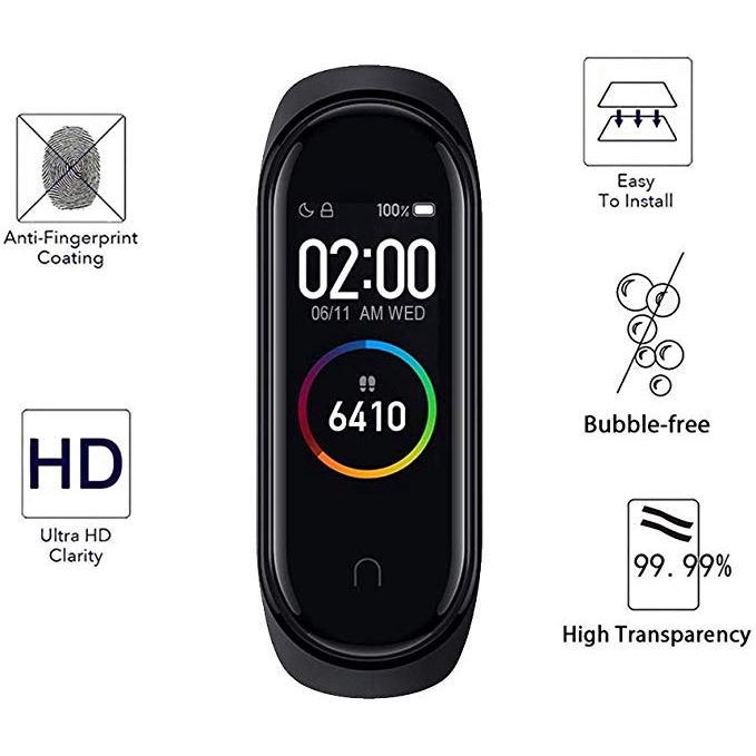 1PC Xiaomi Mi Band 4 4D Curved Full Screen Protector Glass Explosion-proof Scratch-resistant