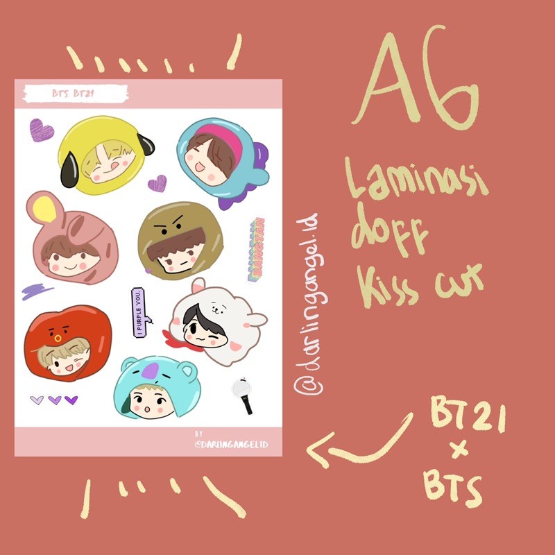 (COD) Stiker BT21 BTS Sticker Pack lucu