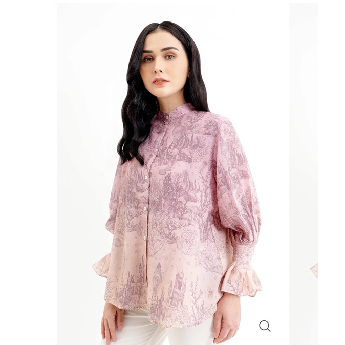 SPLIT PAYMENT El Mar Minorca Shirt with puff wisteria