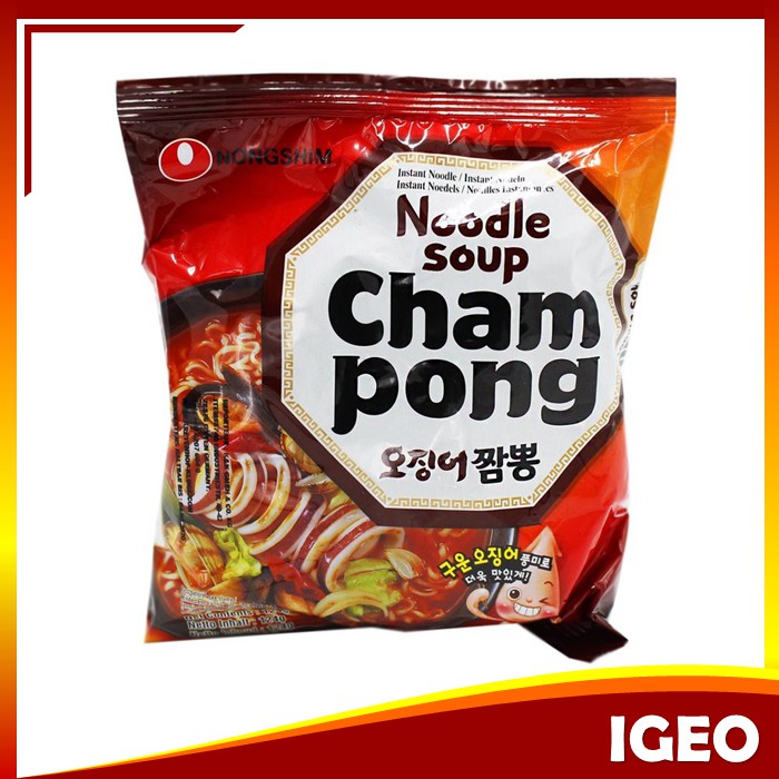 

Champong Ramen 124gr Nongshim Rasa Seafood Made In Korea