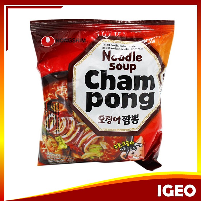 Jual Champong Ramen 124gr Nongshim Rasa Seafood Made In Korea | Shopee ...