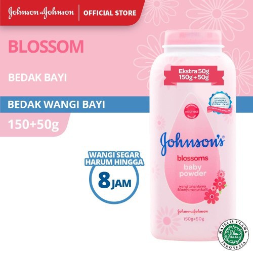 BEDAK BAYI Johnson's Pink BLOSSOMS 150+50gr - Baby Powder Wangi segar Harum 8 jam ens