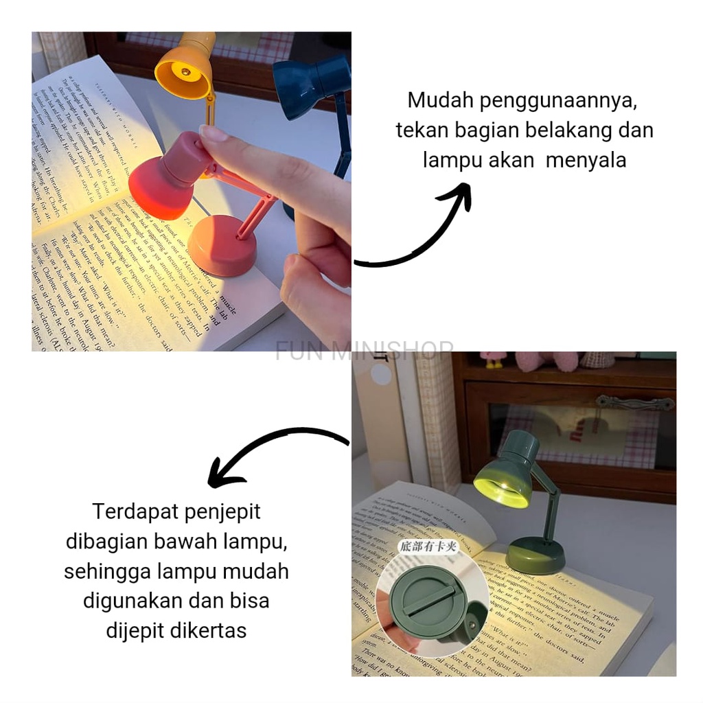 Lampu belajar kecil lampu MINI lampu baca kecil lampu meja kecil unik lucu